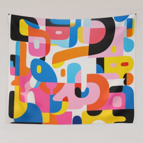 Item preview, Stephen Ormandy Inspired Pop culture Bold Colourful Eccentric Grafitti like Abstract Art. designed and sold by NortonArt.