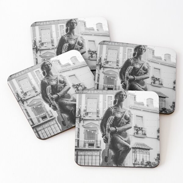 Item preview, Triana Flamenco Statue Seville Vertical bw designed and sold by eddiebarronshop.