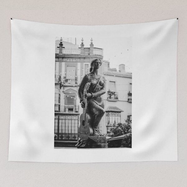 Item preview, Triana Flamenco Statue Seville Vertical bw designed and sold by eddiebarronshop.