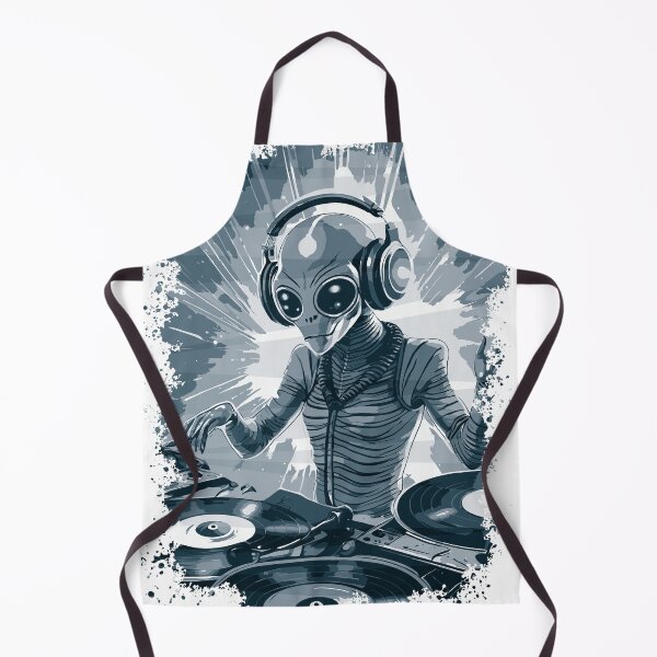 Item preview, An alien playing vinyl records designed and sold by Boogeyman Bill.