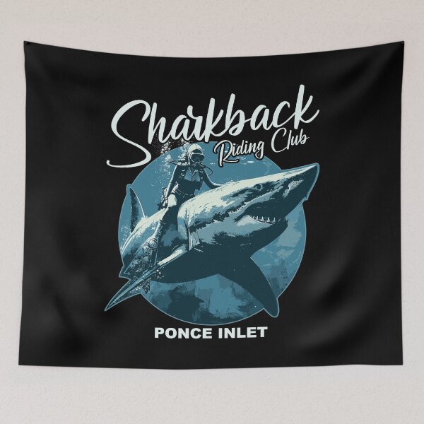 Item preview, Sharkback Riding Ponce Inlet Florida Funny Shark designed and sold by Bunkis1st.