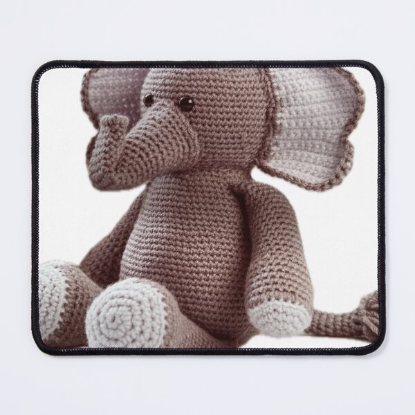 Item preview, Crocheted Elephant Gray and White designed and sold by Ideas-BYDESiGN.