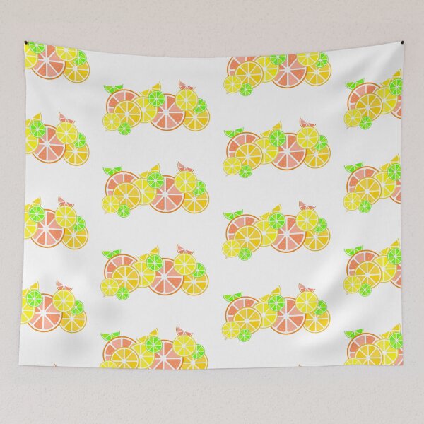Item preview, Citrus Love, abstract fruit geometric pattern designed and sold by MayGreenAbgrall.