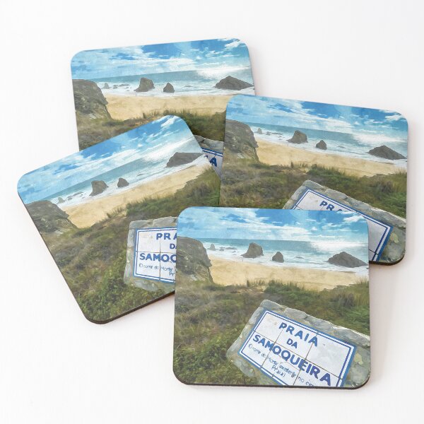 Item preview, Praia da Samoqueira in Portugal in watercolor designed and sold by Intermundium.