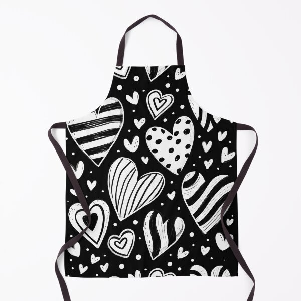 Item preview, Black white hearts pattern design designed and sold by randrdesign.