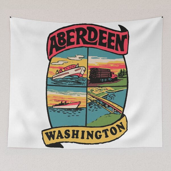 Item preview, Vintage Style Aberdeen Washington designed and sold by Decal Mania.