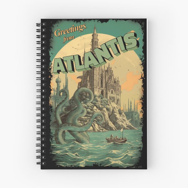 Artikelvorschau, Retro-Postkarten-Grüße aus Atlantis entworfen und verkauft von TankandDPS.