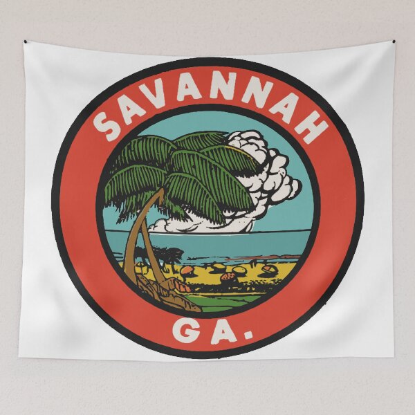 Item preview, Savannah Georgia Vintage Style Decal Design designed and sold by Decal Mania.
