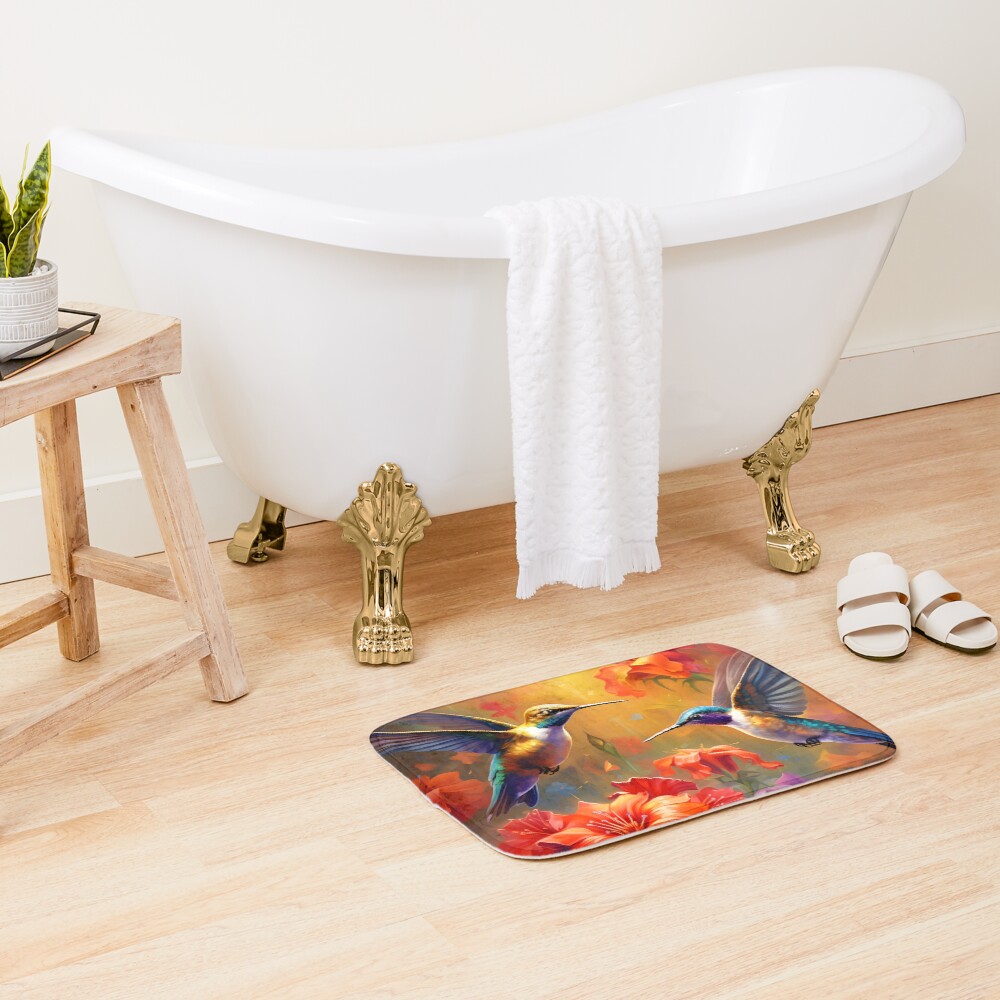 Aperçu de l'œuvre Tapis de bain créée et vendue par DrawnThreads.