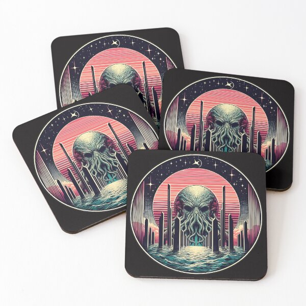 Item preview, Neon Abyss: Cthulhu's Synthwave Surge designed and sold by MysticVault.
