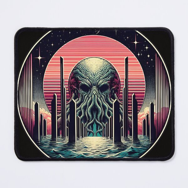Item preview, Neon Abyss: Cthulhu's Synthwave Surge designed and sold by MysticVault.