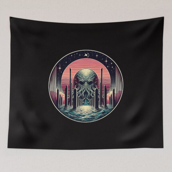Item preview, Neon Abyss: Cthulhu's Synthwave Surge designed and sold by MysticVault.