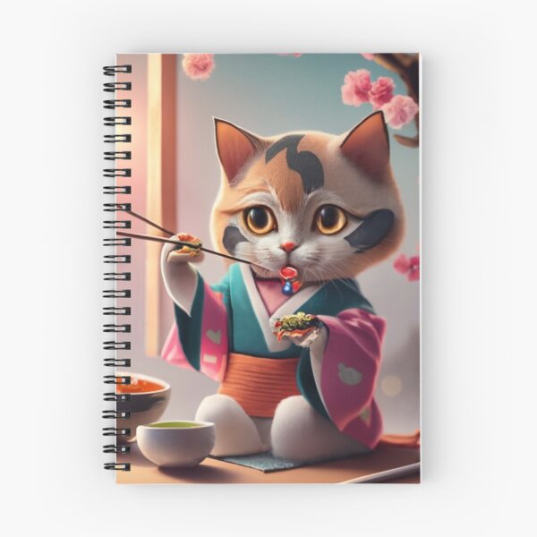 Item preview, biocolor cat eat sushi v22 designed and sold by FenwickDesign99.