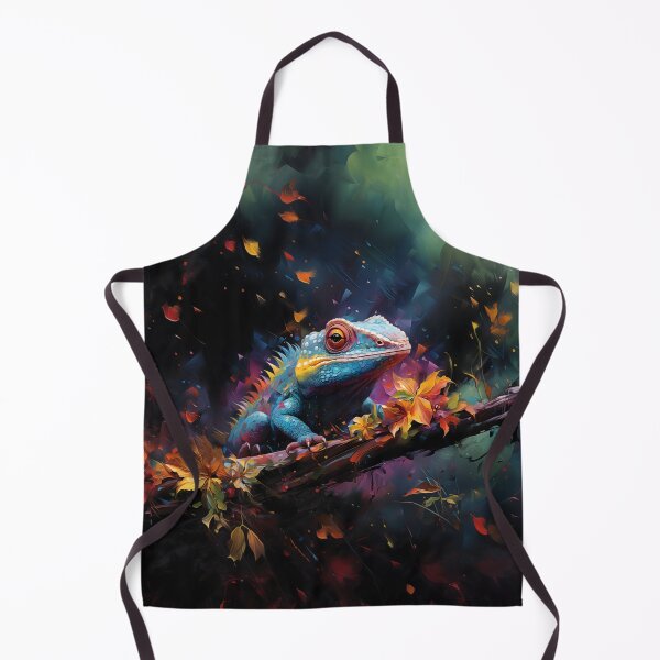 Item preview, Jungle Harmony: The Blue Iguana Among Autumn Leaves designed and sold by unimuse.