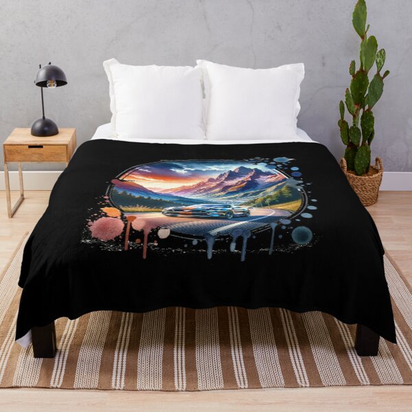 Item preview, Ford Mustang Sunset Drive - Watercolor Mountain Landscape designed and sold by MnDShirts.