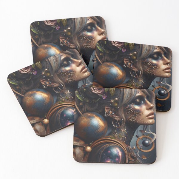 Item preview, A fairy with cosmic and floral elements designed and sold by faefreaks.