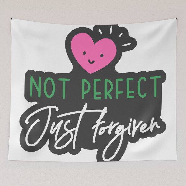 Item preview, Christian verse Not Perfect, Just Forgiven designed and sold by BibleProject.