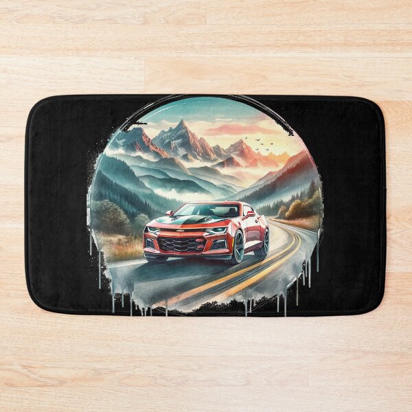 Item preview, Chevy Camaro Sunset Drive - Watercolor Mountain Landscape designed and sold by MnDShirts.