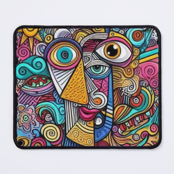 Artikelvorschau, Zwei Gesichter. Eine abstrakte Variation basierend auf Picassos Werk. Kreativität, Kunstfertigkeit, künstlerische Kunst, Kunstkenner entworfen und verkauft von 2012DreamVision.