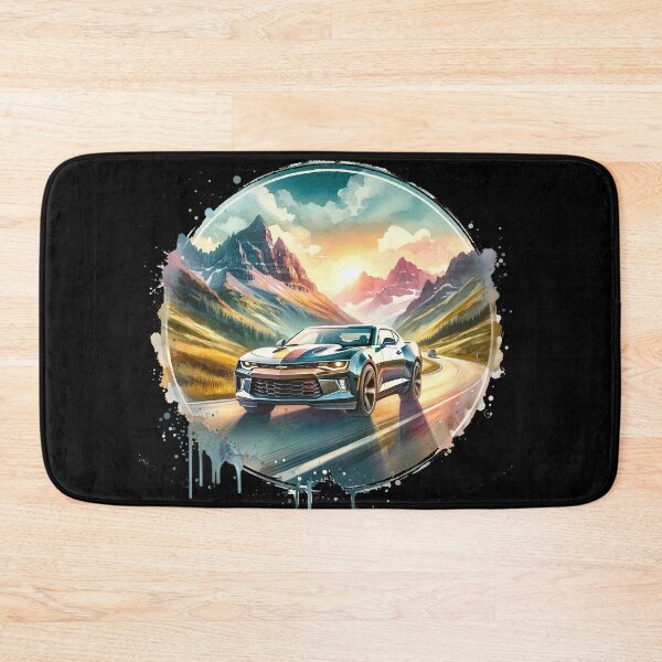 Item preview, Chevy Camaro Sunset Drive - Watercolor Mountain Landscape designed and sold by MnDShirts.