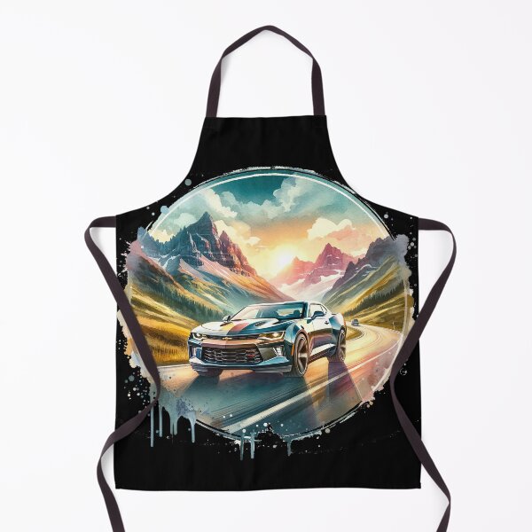 Item preview, Chevy Camaro Sunset Drive - Watercolor Mountain Landscape designed and sold by MnDShirts.
