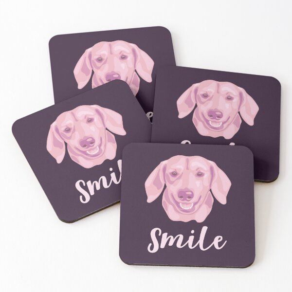 Item preview, DuFauna Pink Dachshund Joyful Smile Dark 02081201 designed and sold by DuFauna.