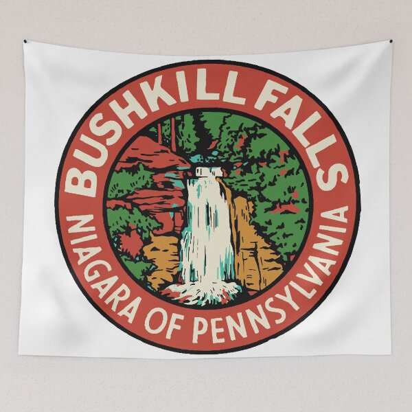 Item preview, Bushkill Falls Vintage Style Decal designed and sold by Decal Mania.