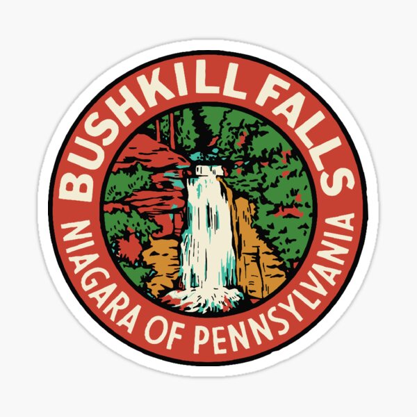 Item preview, Bushkill Falls Vintage Style Decal designed and sold by zsonn.