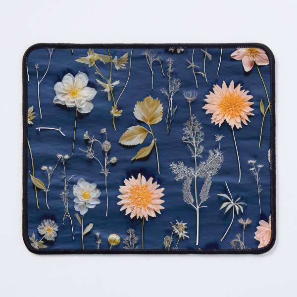 Item preview, Linen pressed flowers | Galactic Cobalt  designed and sold by PetalsPawsPrint.