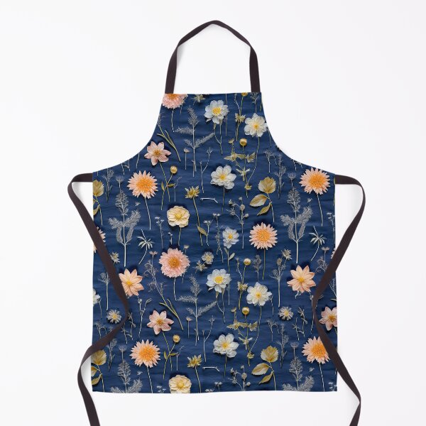 Item preview, Linen pressed flowers | Galactic Cobalt  designed and sold by PetalsPawsPrint.