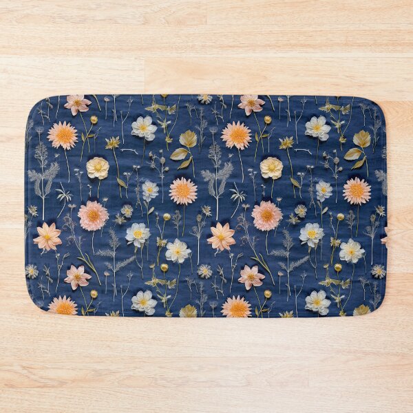 Item preview, Linen pressed flowers | Galactic Cobalt  designed and sold by PetalsPawsPrint.