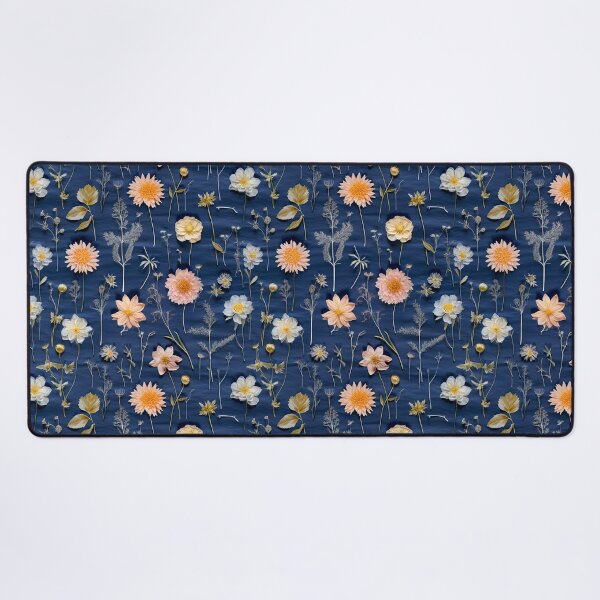 Item preview, Linen pressed flowers | Galactic Cobalt  designed and sold by PetalsPawsPrint.