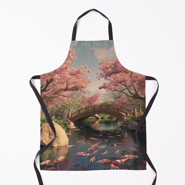 Item preview, Tranquil Bridge Surrounded by Cherry Blossom Trees designed and sold by dcrc.