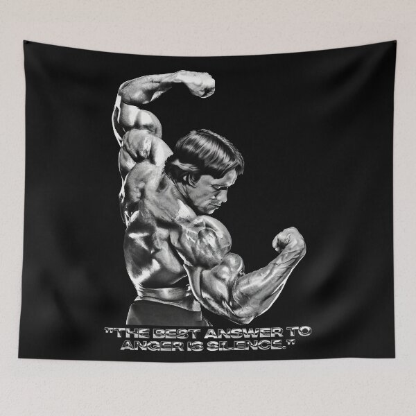 Item preview, Stoic Quote ”The best answer to anger is silence.” Arnold Schwarzenegger fan art designed and sold by HuzaifaNaveedh.