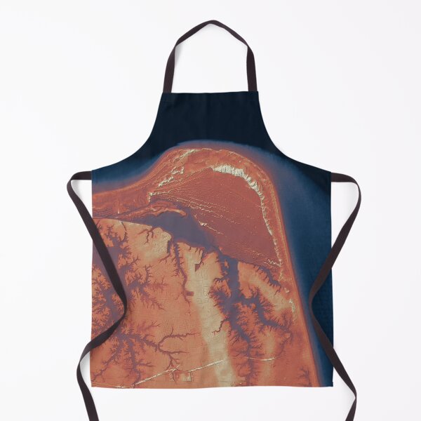 Item preview, Cape Henry, Virginia Beach map in italian sunset colors designed and sold by DreamingBeetle.