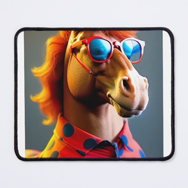 Item preview, Horsepower Chic: Trendsetting Stallion in Suit and Glasses designed and sold by Zooartia.