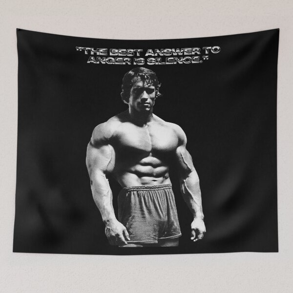 Item preview, Stoic Quote ”The best answer to anger is silence.” Arnold Schwarzenegger fan art designed and sold by HuzaifaNaveedh.