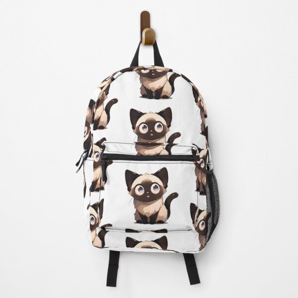 Item preview, Cute Kawaii Siamese Cat Surprized Kitty designed and sold by CozyKawaiiArt.