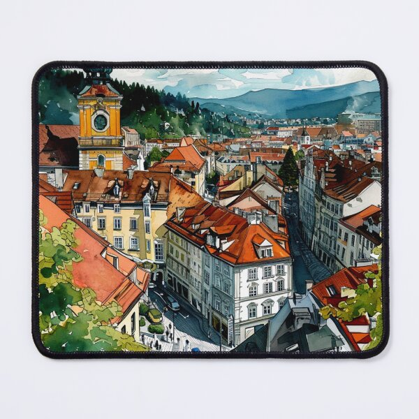 Item preview, Watercolor Design of Graz - Austria designed and sold by Sketch-Shack.