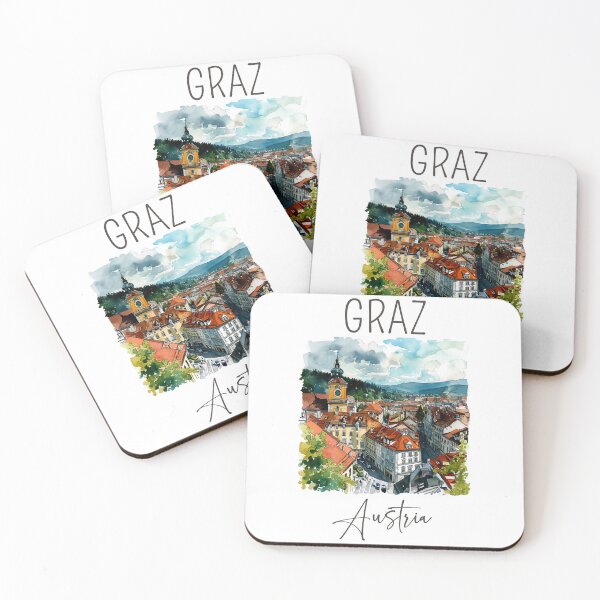 Item preview, Watercolor Design of Graz - Austria designed and sold by Sketch-Shack.