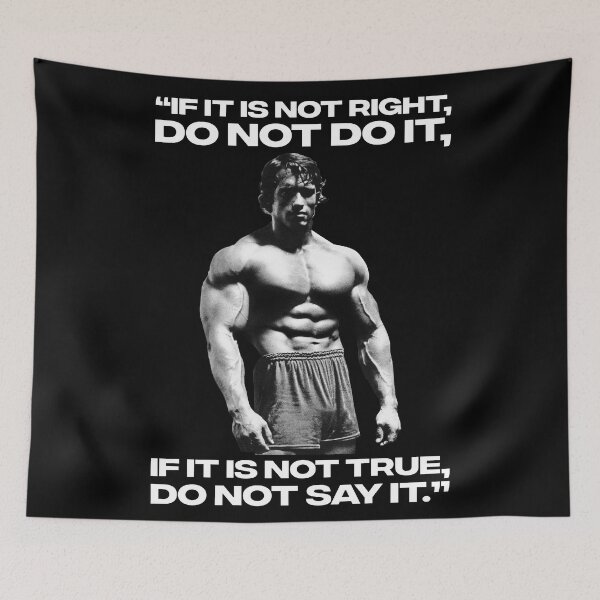 Item preview, Stoic Quote “If it is not right, do not do it, if it is not true, do not say it.” Arnold Schwarzenegger Fan art designed and sold by HuzaifaNaveedh.