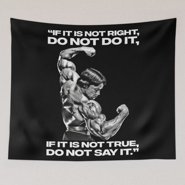 Item preview, Stoic Quote “If it is not right, do not do it, if it is not true, do not say it.” Arnold Schwarzenegger Fan art designed and sold by HuzaifaNaveedh.
