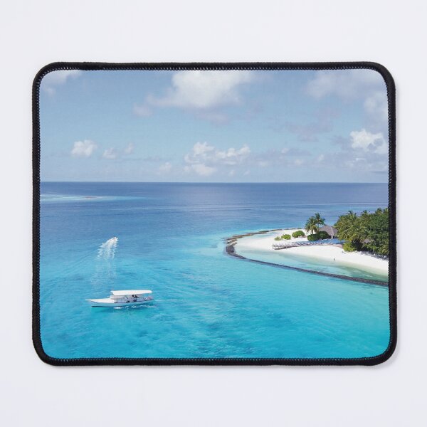 Item preview, Luxury Yacht At Resort Island Beach designed and sold by RelaxingEscapes.