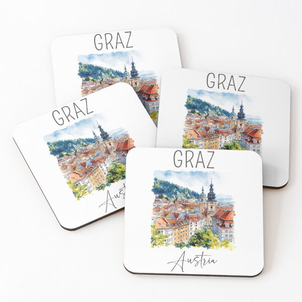 Item preview, Watercolor Design of Graz - Austria designed and sold by Sketch-Shack.