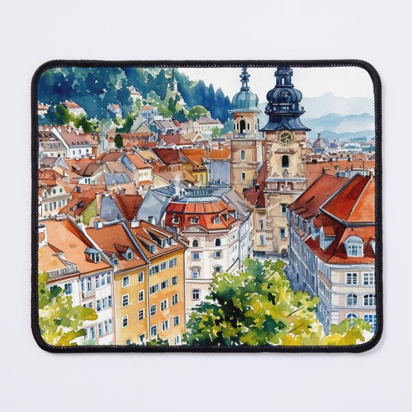 Item preview, Watercolor Design of Graz - Austria designed and sold by Sketch-Shack.