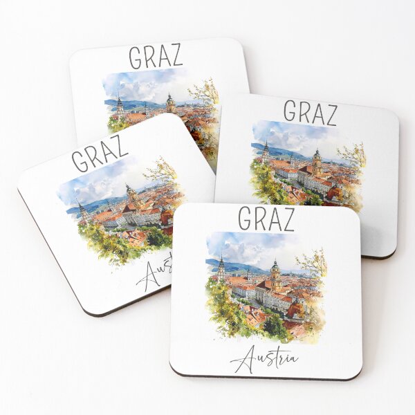 Item preview, Watercolor Design of Graz - Austria designed and sold by Sketch-Shack.