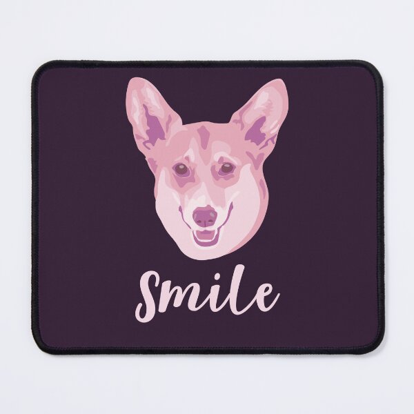 Item preview, DuFauna Pink Corgi Joyful Smile Dark 02081201 designed and sold by DuFauna.