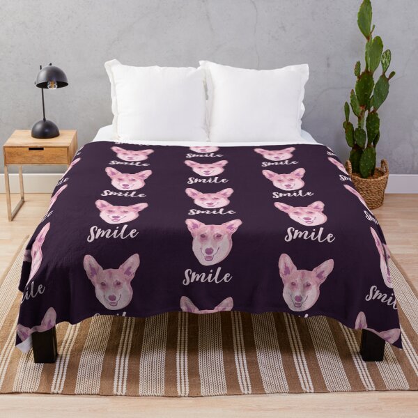 Item preview, DuFauna Pink Corgi Joyful Smile Dark 02081201 designed and sold by DuFauna.