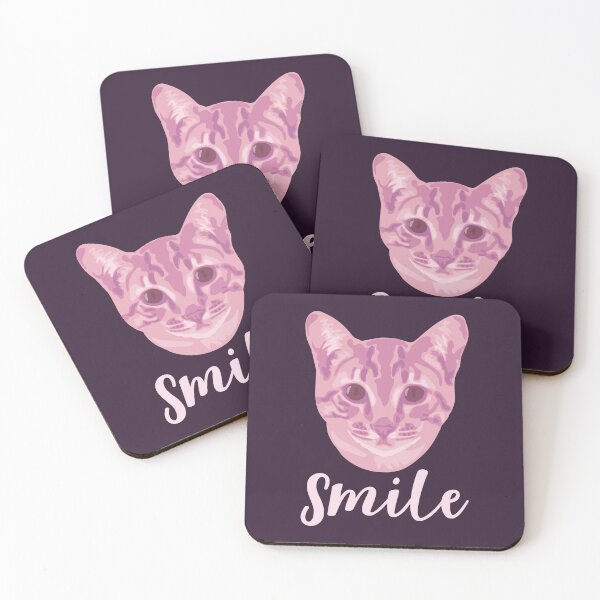 Item preview, DuFauna Pink Cat Joyful Smile Dark 02081201 designed and sold by DuFauna.