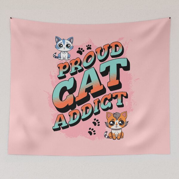 Item preview, Proud Cat Addict designed and sold by I-I-Trading-Co.